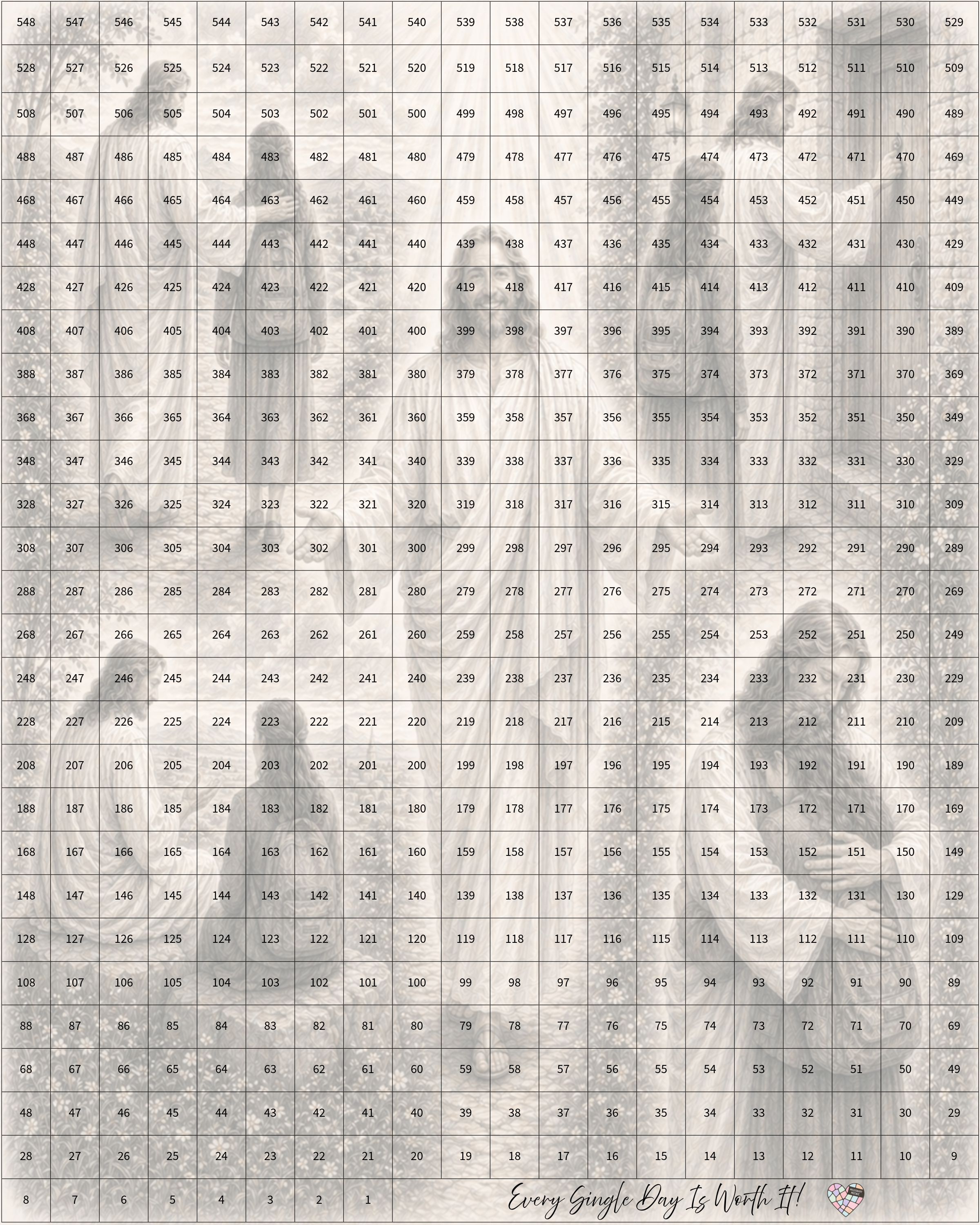 Missionary Family Pack- (1) 17X22" Daily Countdown + (2) 11X14" Weekly Countdown Calendars