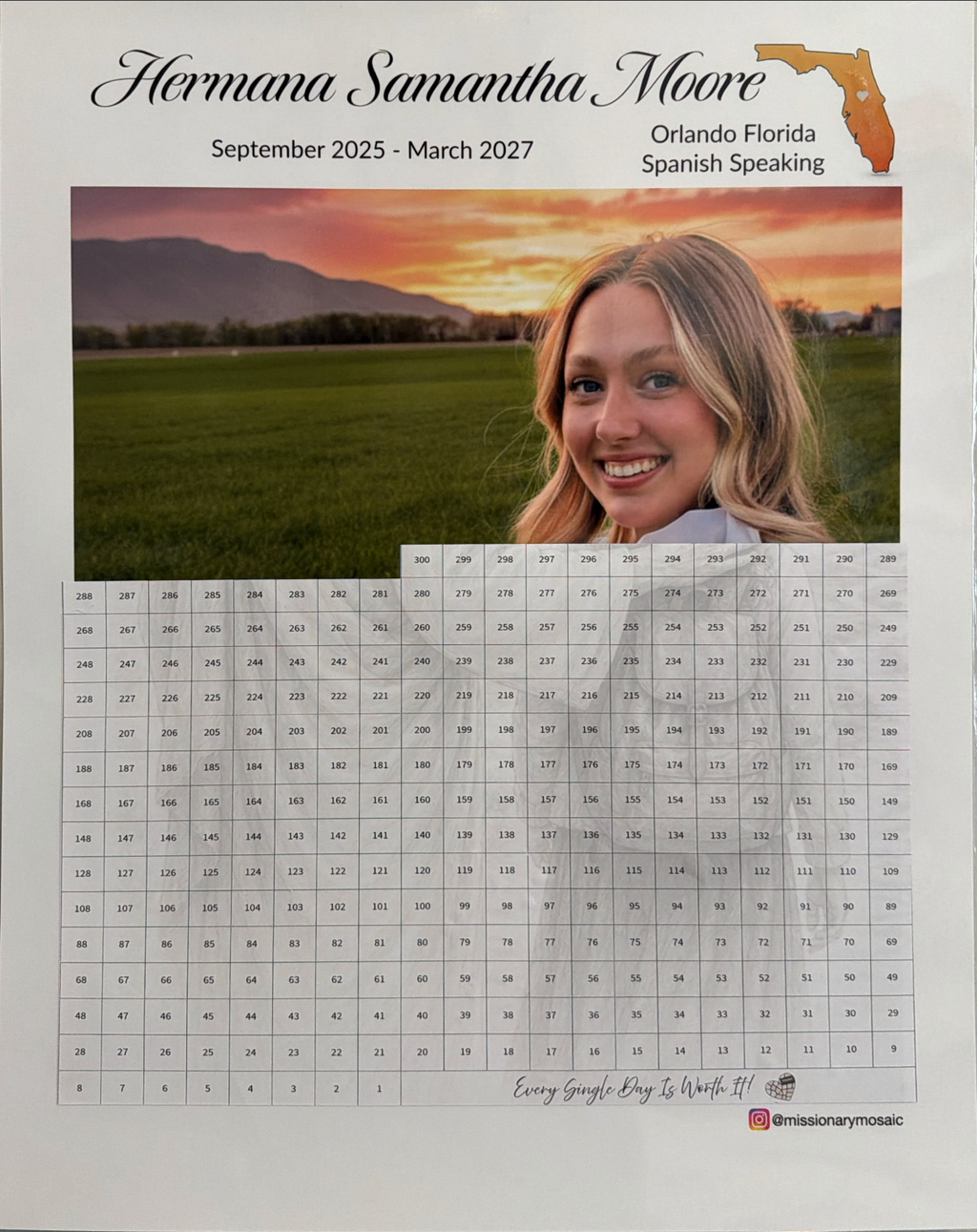 Missionary Family Pack- (1) 17X22" Daily Countdown + (2) 11X14" Weekly Countdown Calendars